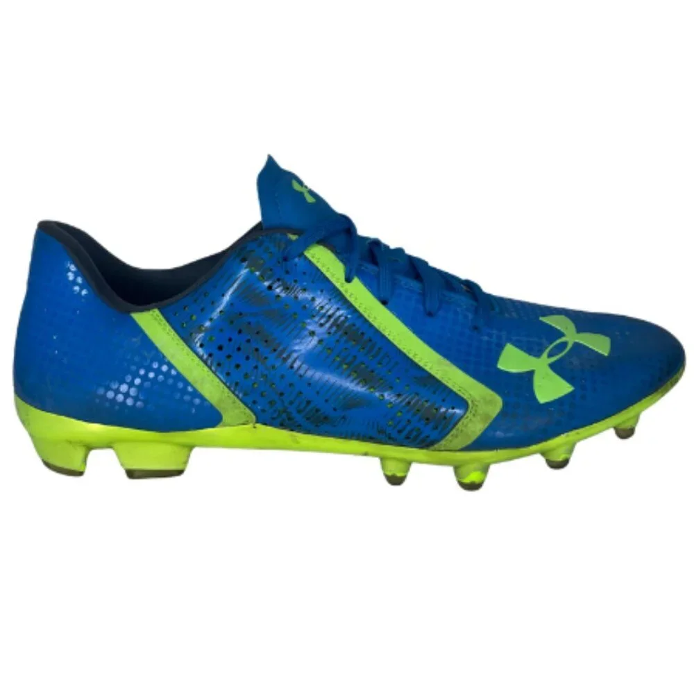 Under Armour Speedform Flash FG Electric Blue Neon Soccer Cleats Size 13